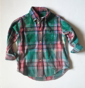 Distressed Girls Flannel - 4T