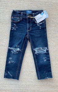 Distressed Darkwash Jeans - 3T