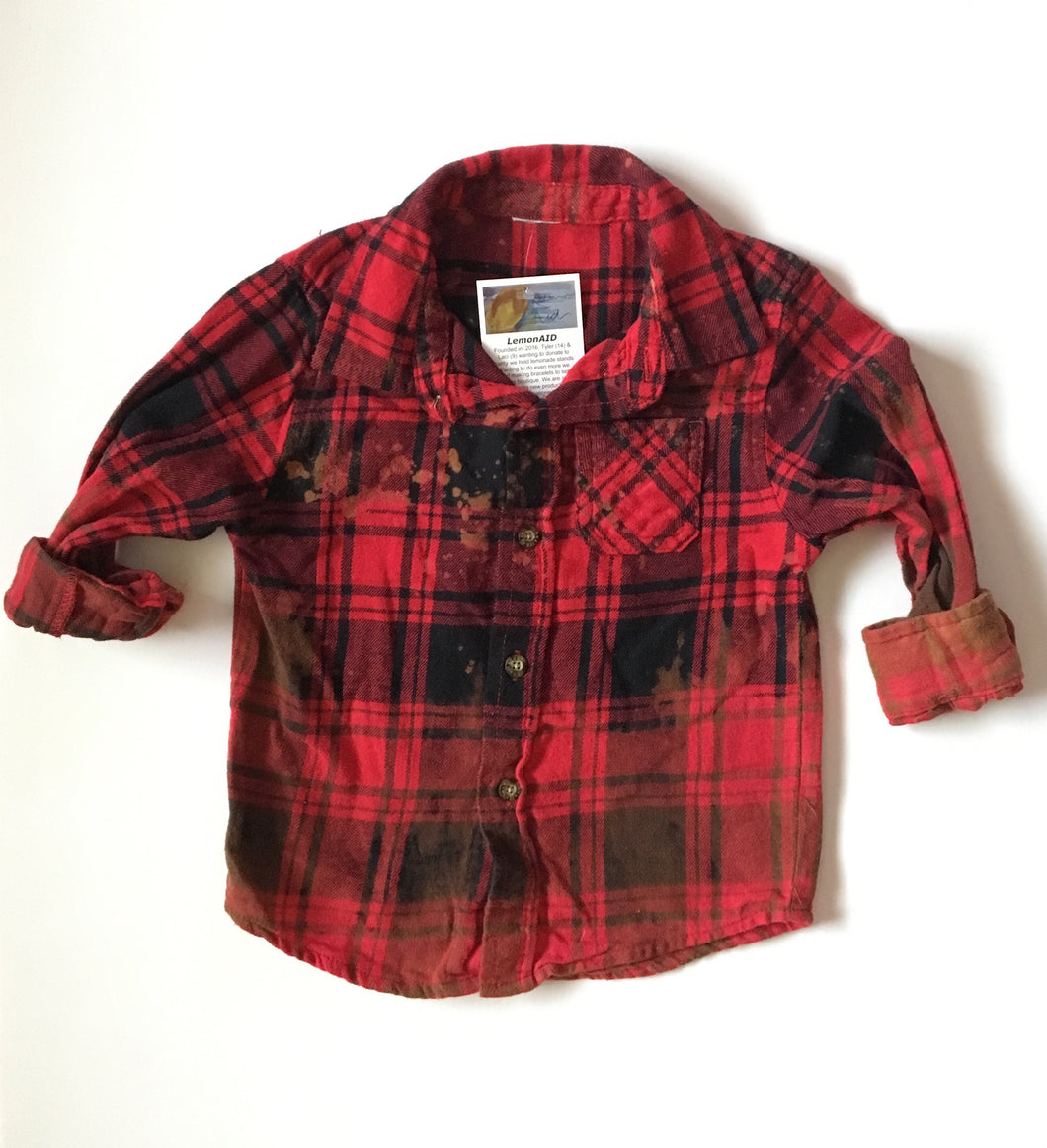 Distressed Flannel - 3T