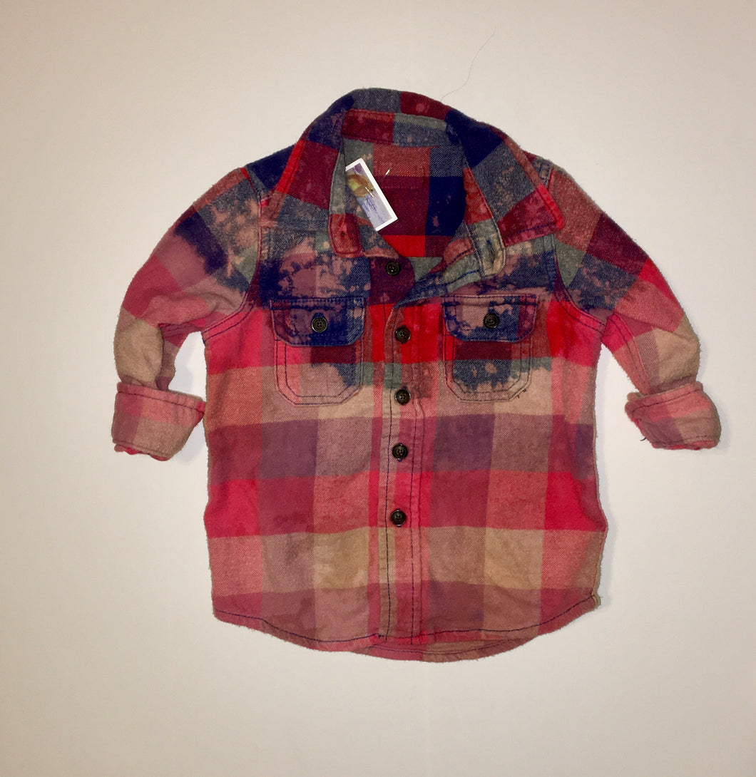 Distressed GIRLS Flannel - 2T