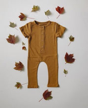 Load image into Gallery viewer, Henley Romper - Rust