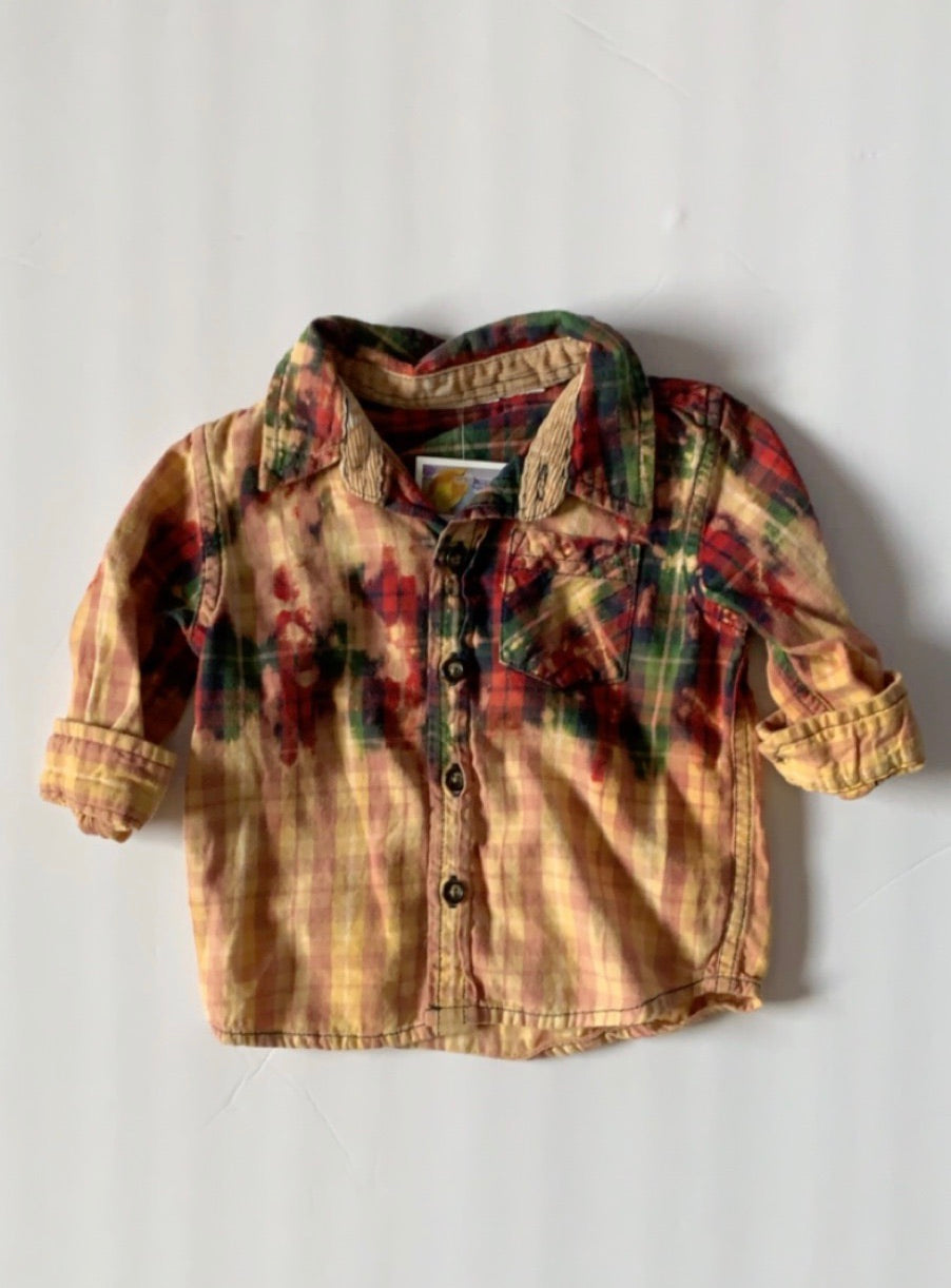 Distressed Spring Flannel - 12M