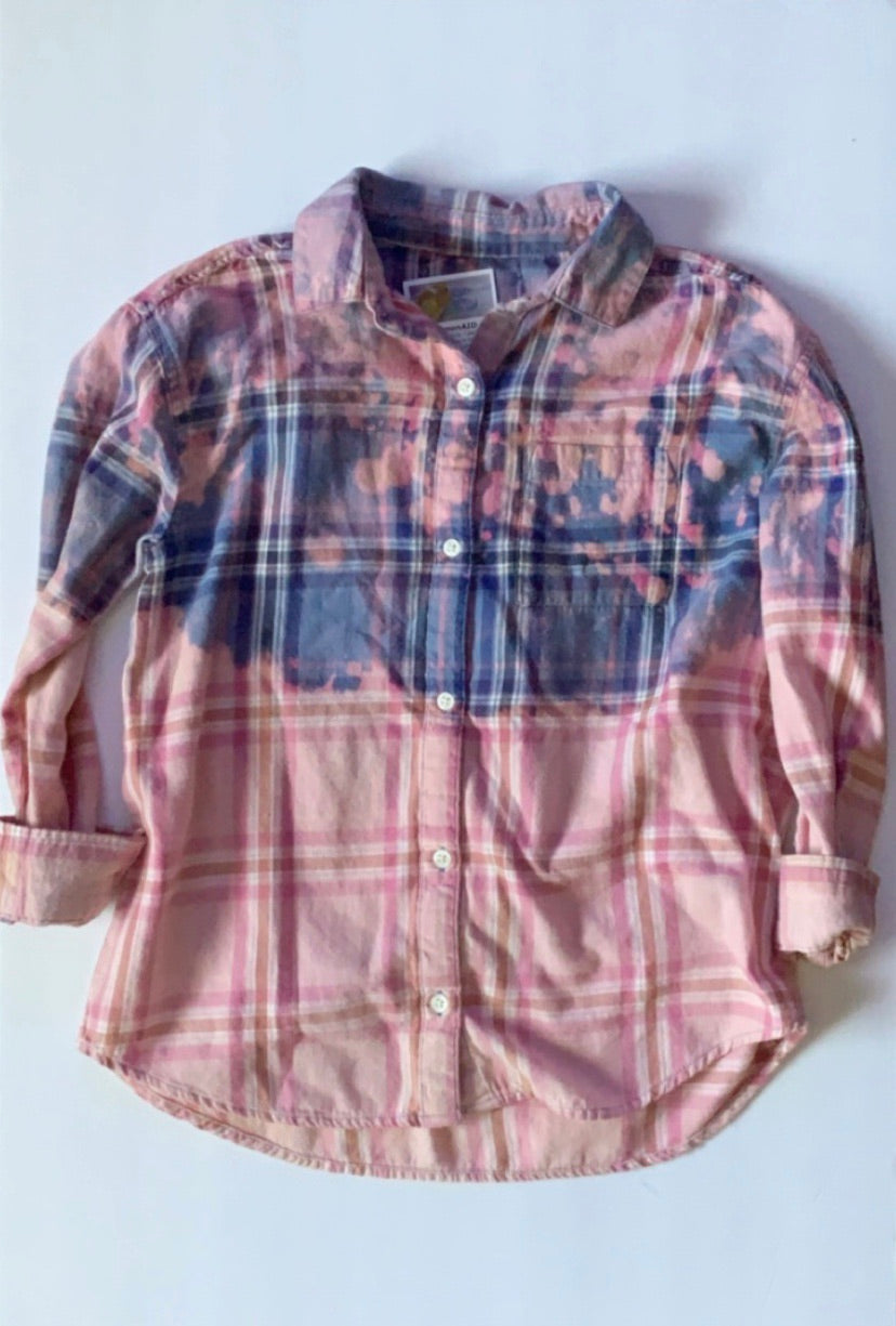 Distressed GIRLS Spring Flannel - Youth 8