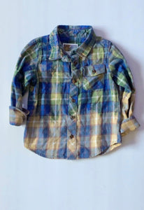Distressed Spring Flannel - 4T